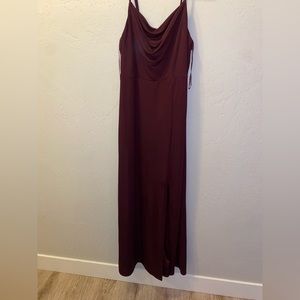 Birdy Grey Dress, Ash Crepe Dress - Cabernet, Size L